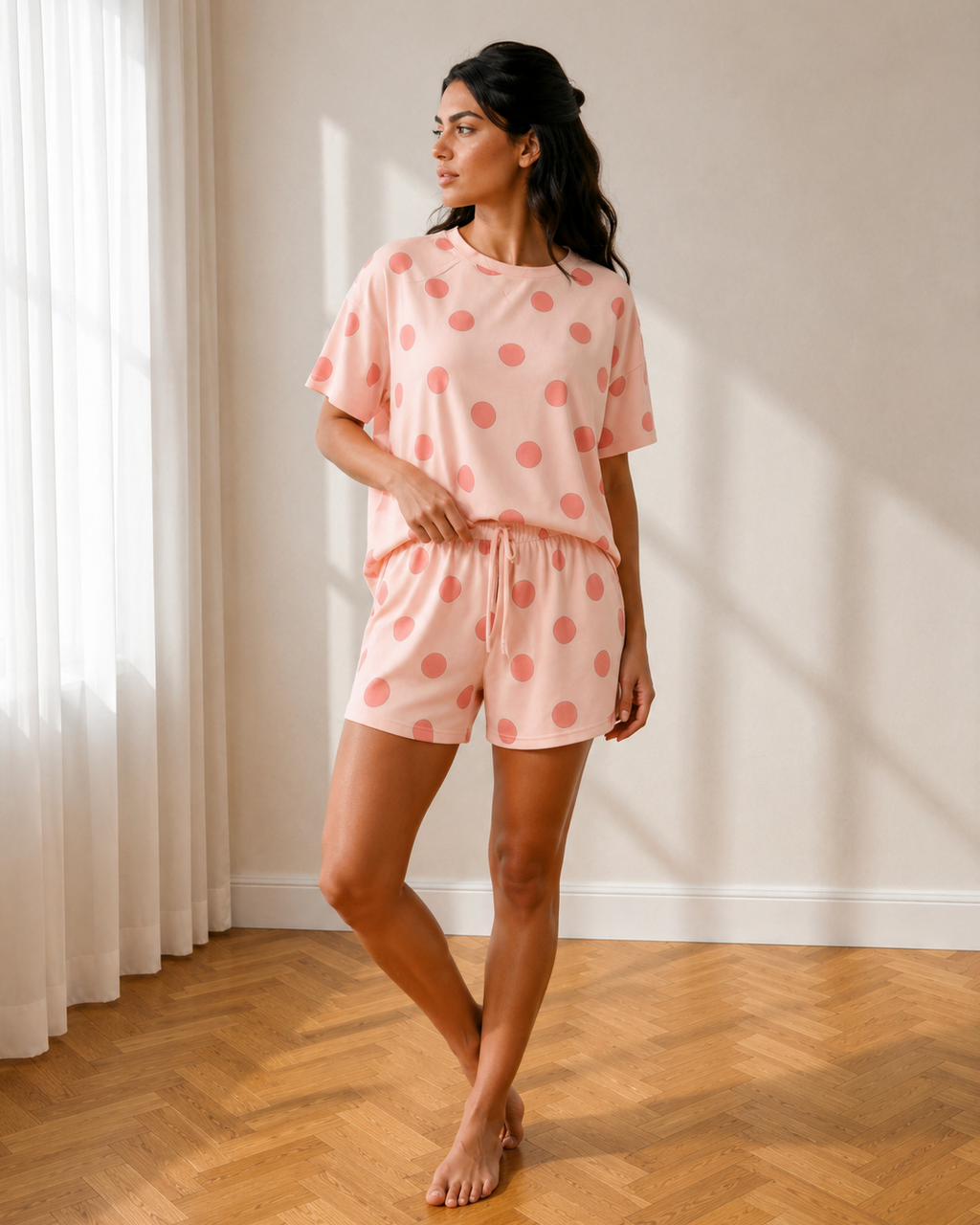 Myla Drawstring Elastic Waist Short Set