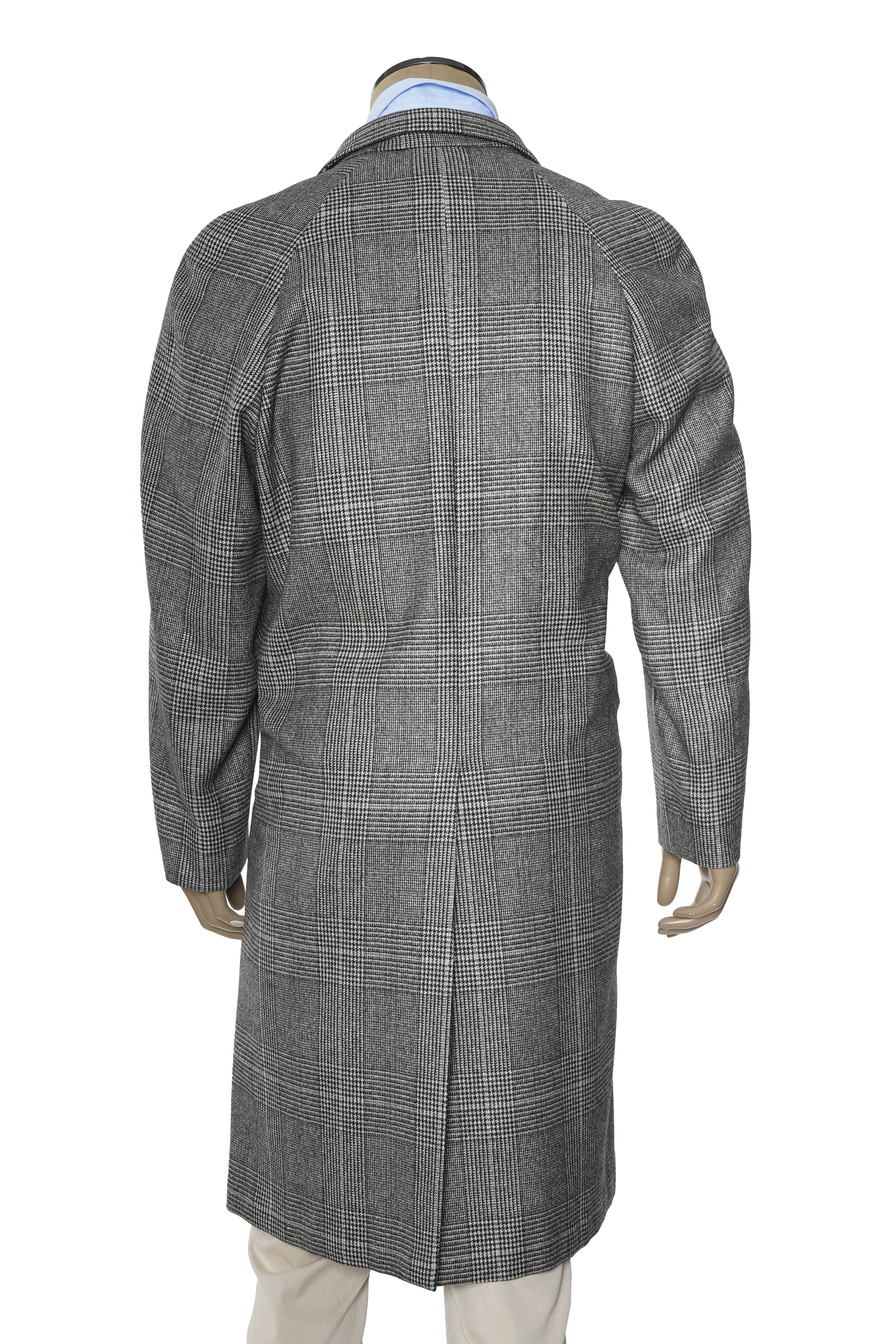 Kiton Prince of Wales Cashmere Button Down Overcoat