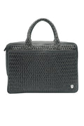 Tardini Woven Full-Grain Calfskin-Alligator Leather Briefcase Bag