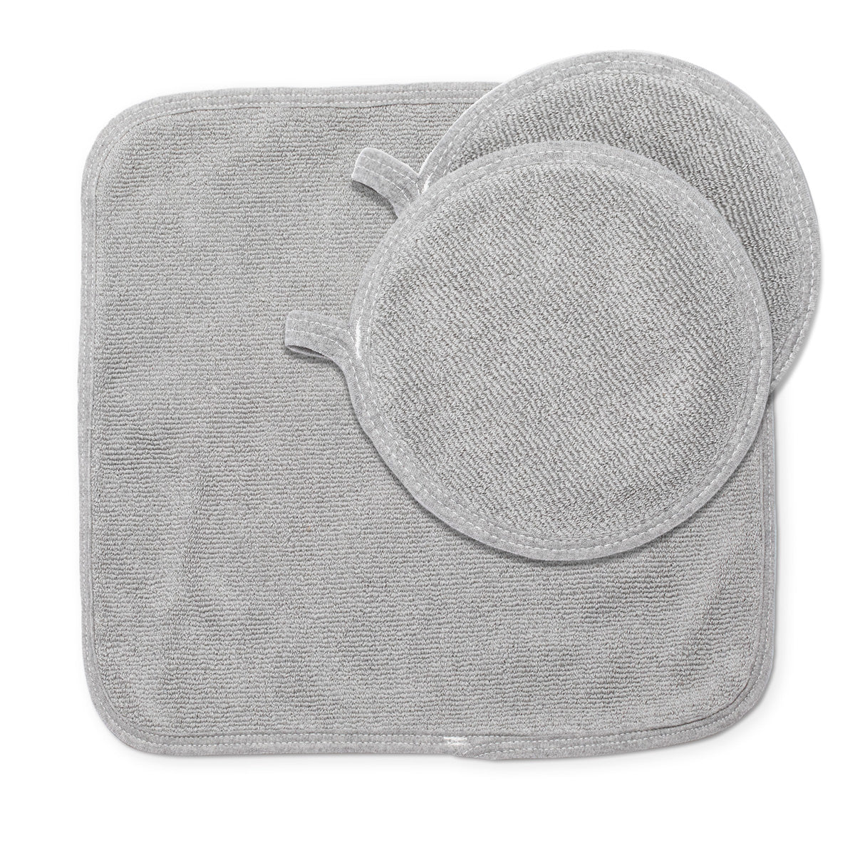 Cook & Clean Bundle 100% Cotton Dish Drying Mat 16" x 18.5", (2) 100% Cotton Pot Holders