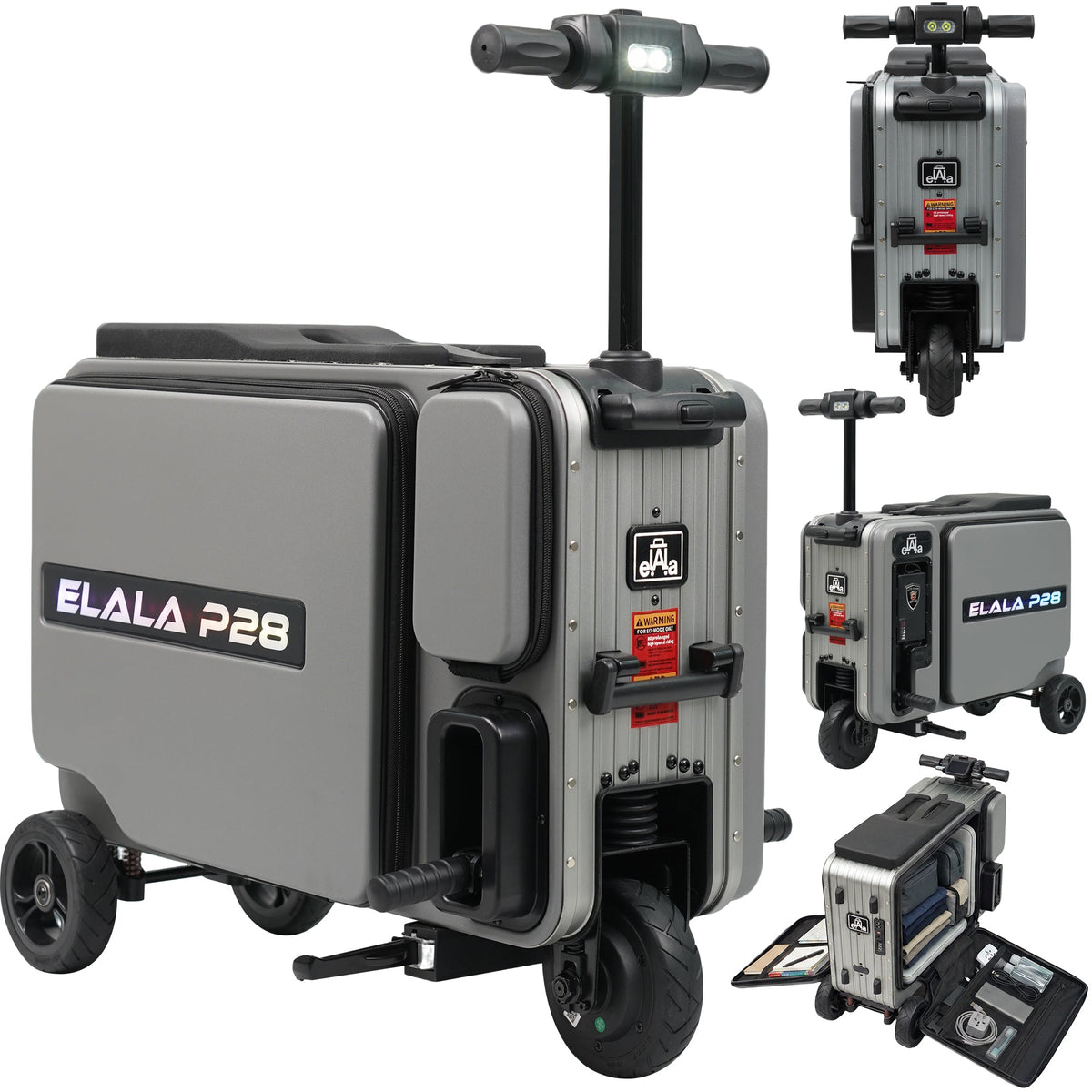 Elala P28 - The Rideable Checked Suitcase Built for Two