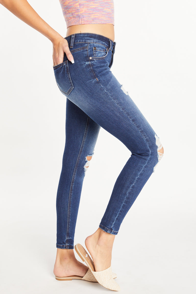 Distressed Denim Skinny Jeans