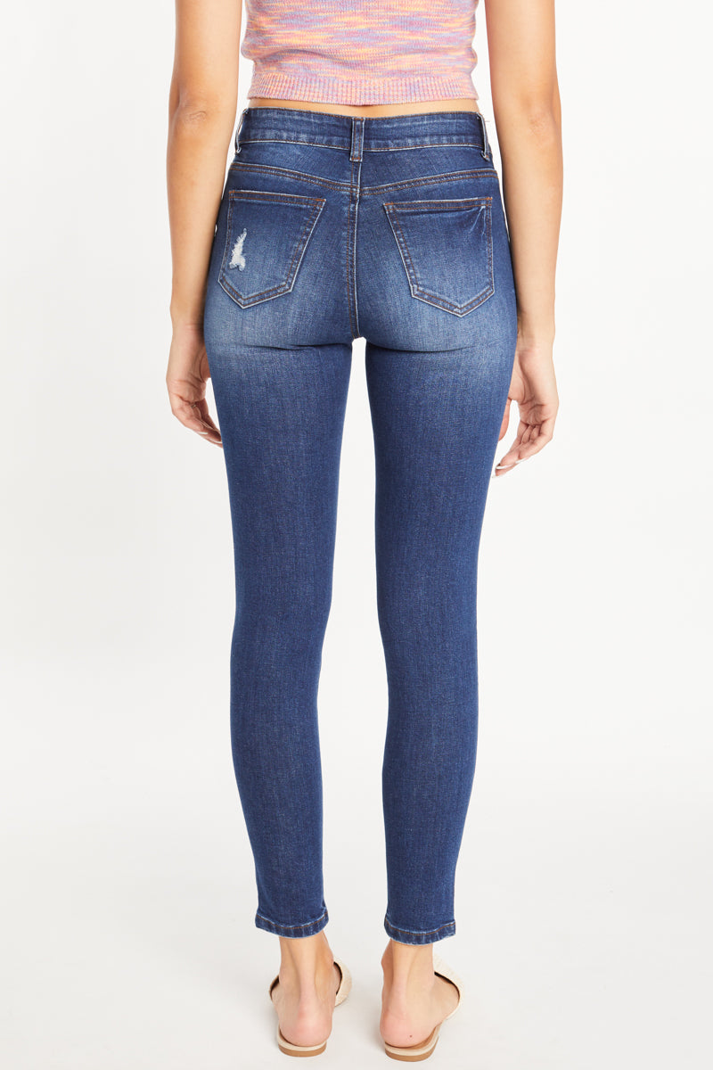 Distressed Denim Skinny Jeans