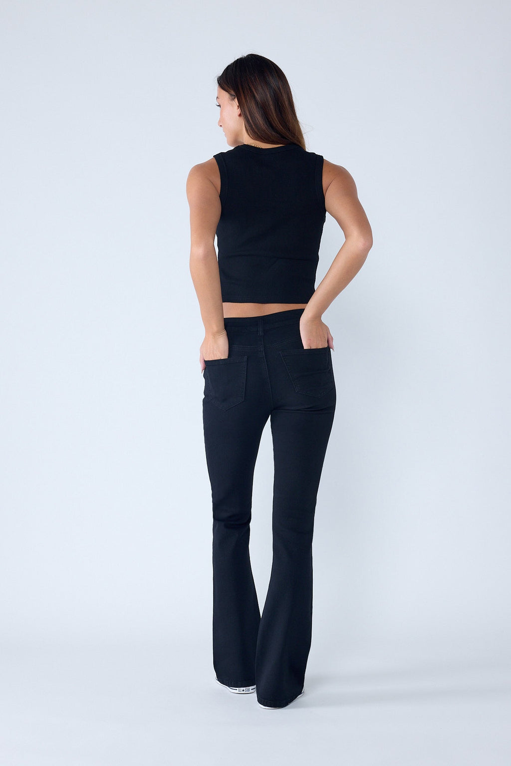 High Rise 5-Pocket Bootcut Jeans