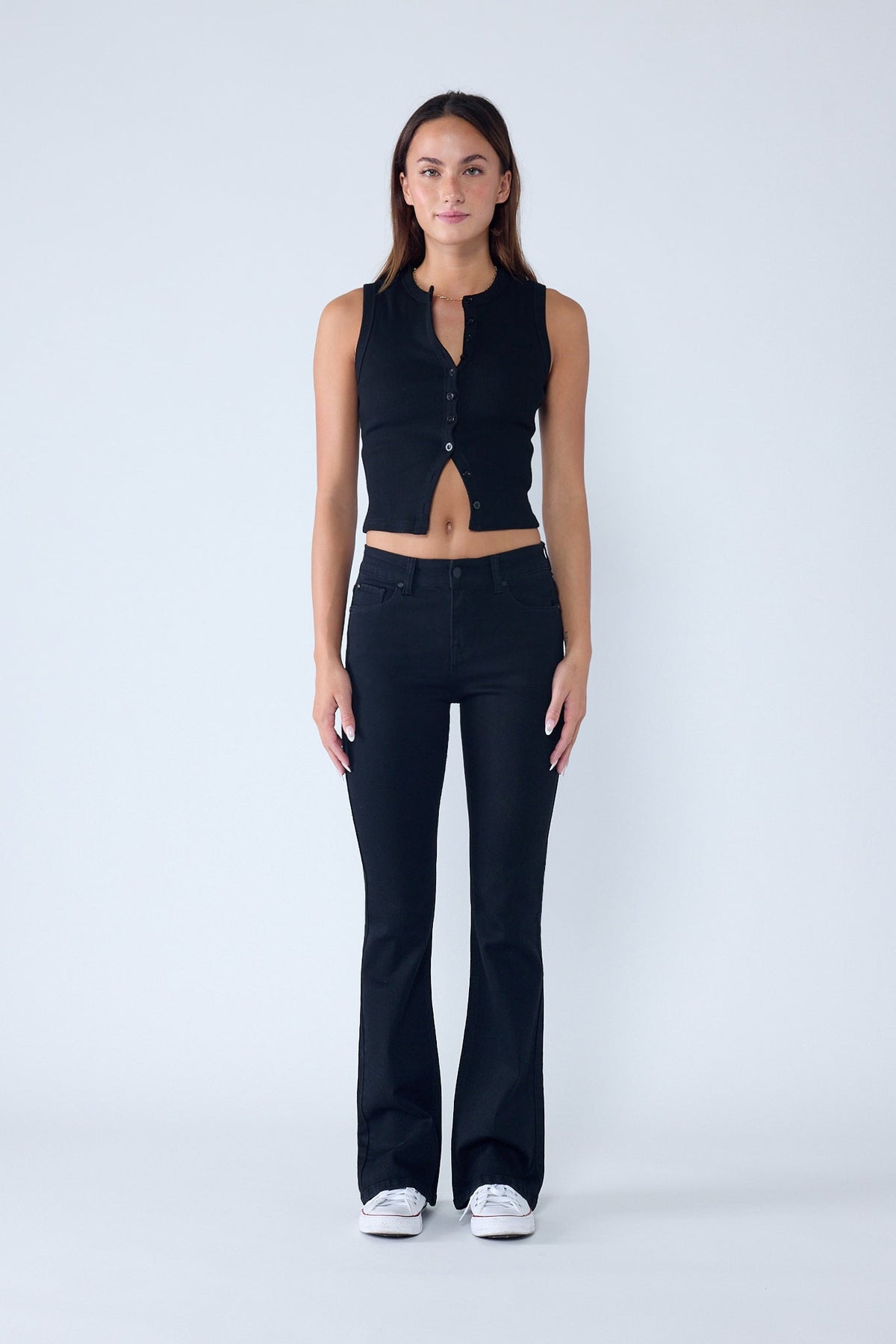 High Rise 5-Pocket Bootcut Jeans