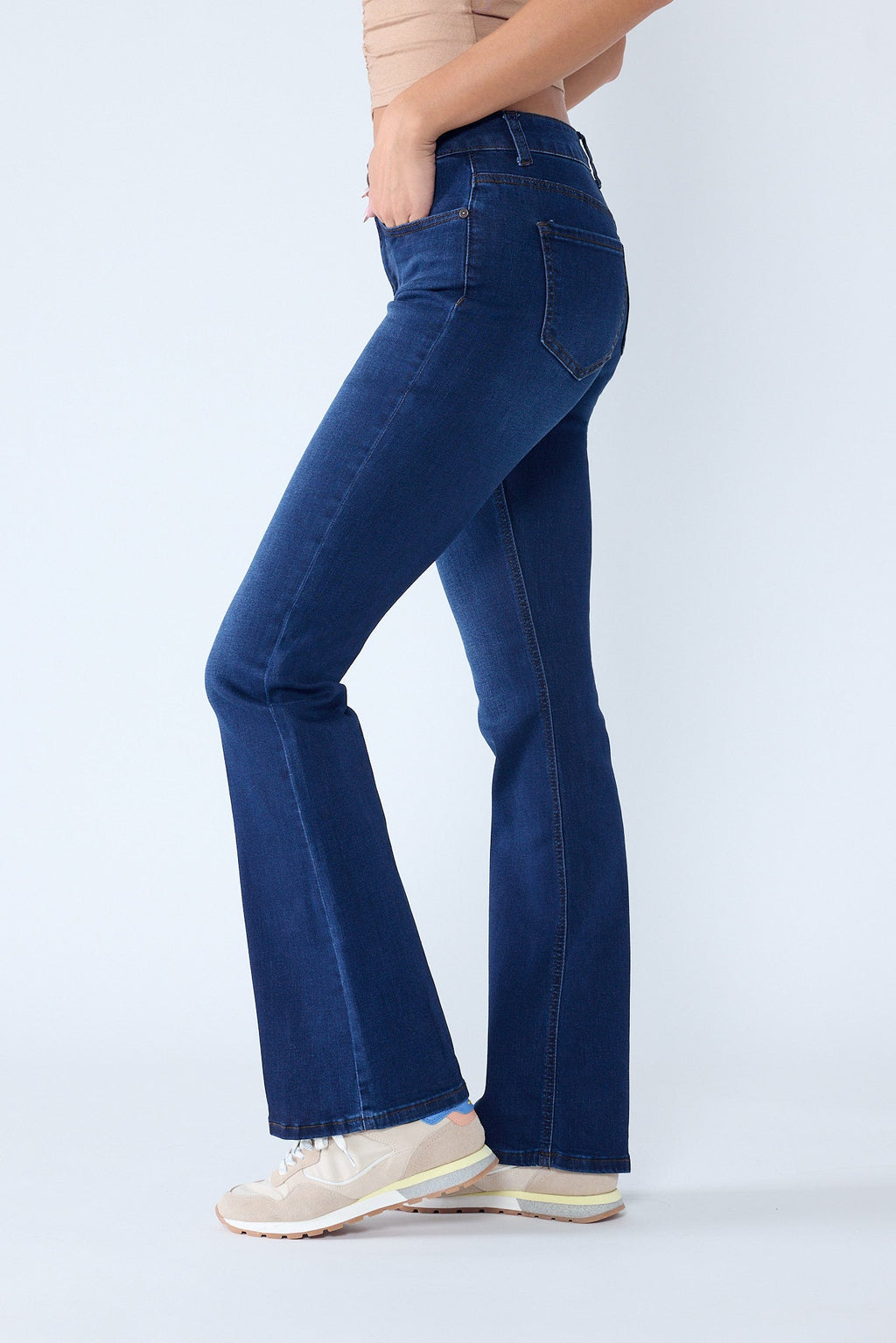 High Rise 5-Pocket Bootcut Jeans