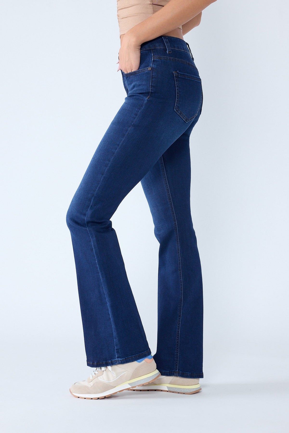 High Rise 5-Pocket Bootcut Jeans