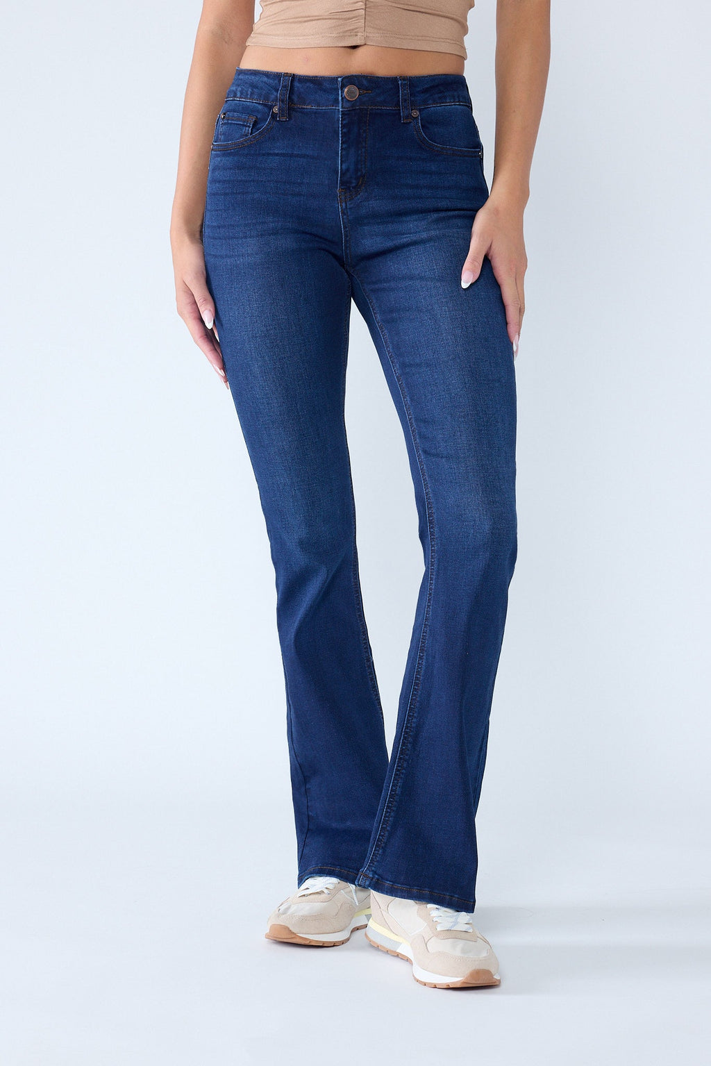 High Rise 5-Pocket Bootcut Jeans