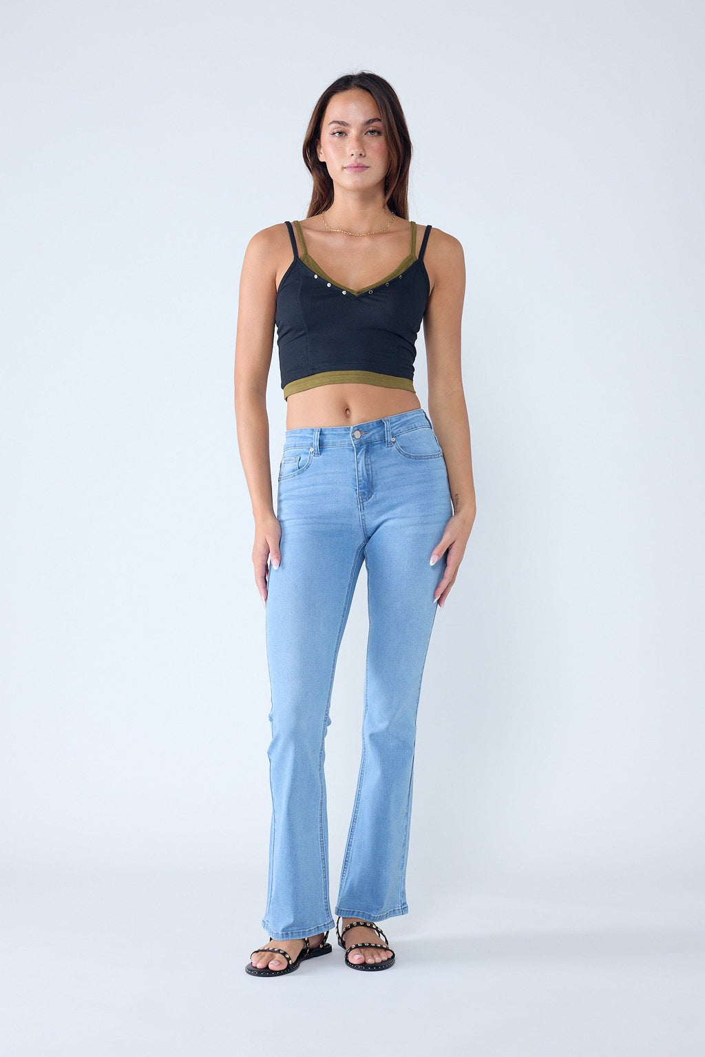 High Rise 5-Pocket Bootcut Jeans