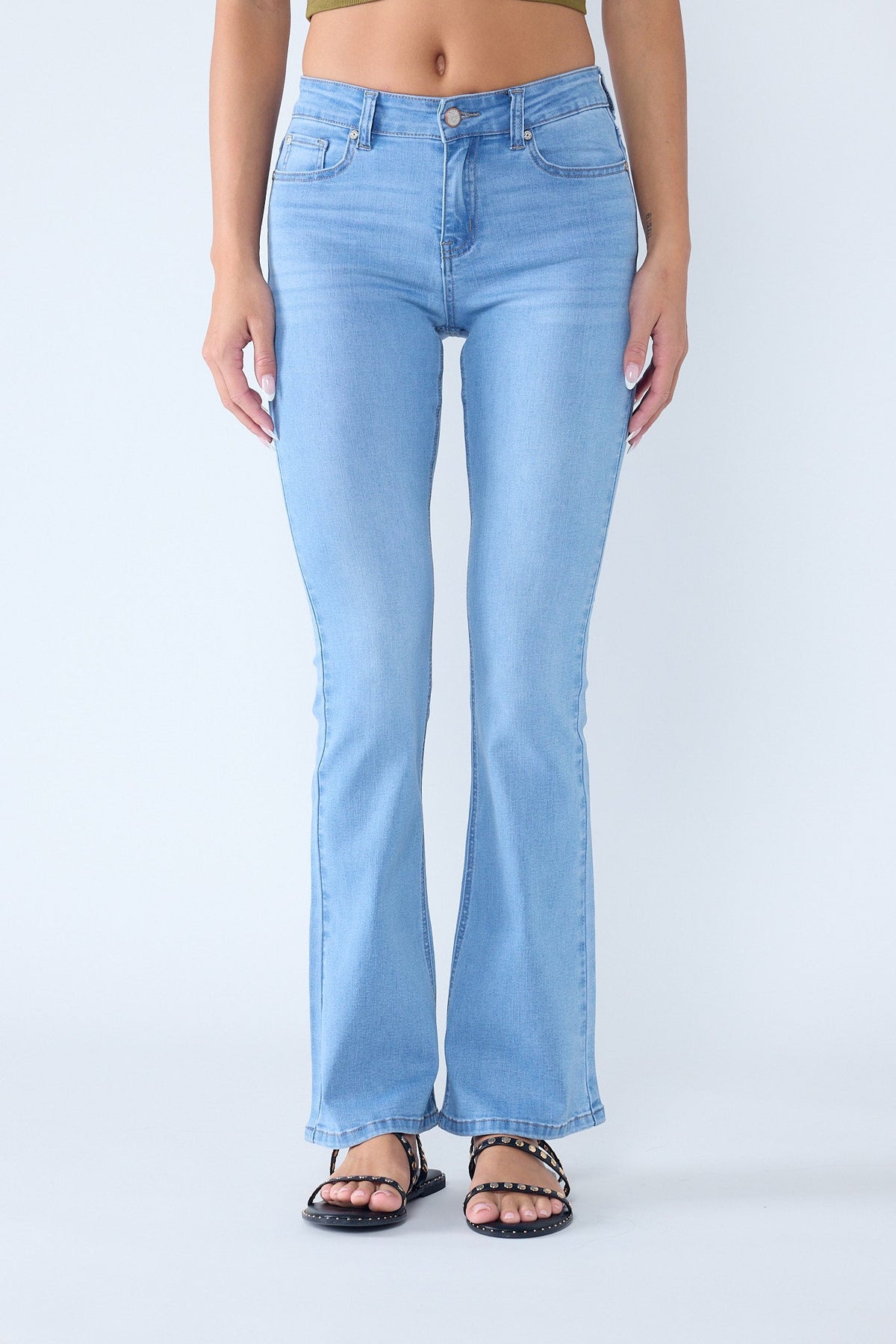 High Rise 5-Pocket Bootcut Jeans