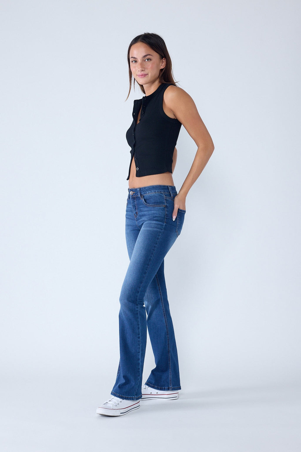 High Rise 5-Pocket Bootcut Jeans