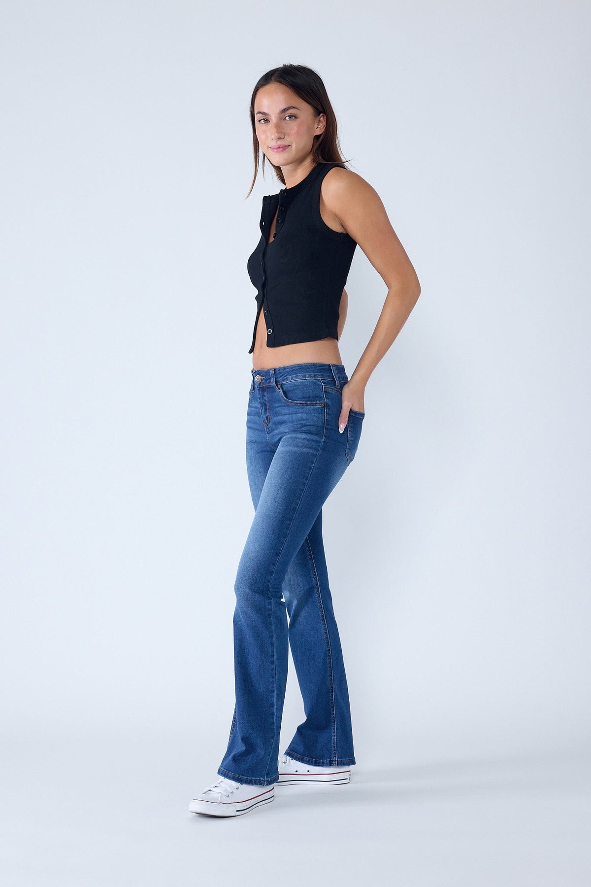 High Rise 5-Pocket Bootcut Jeans