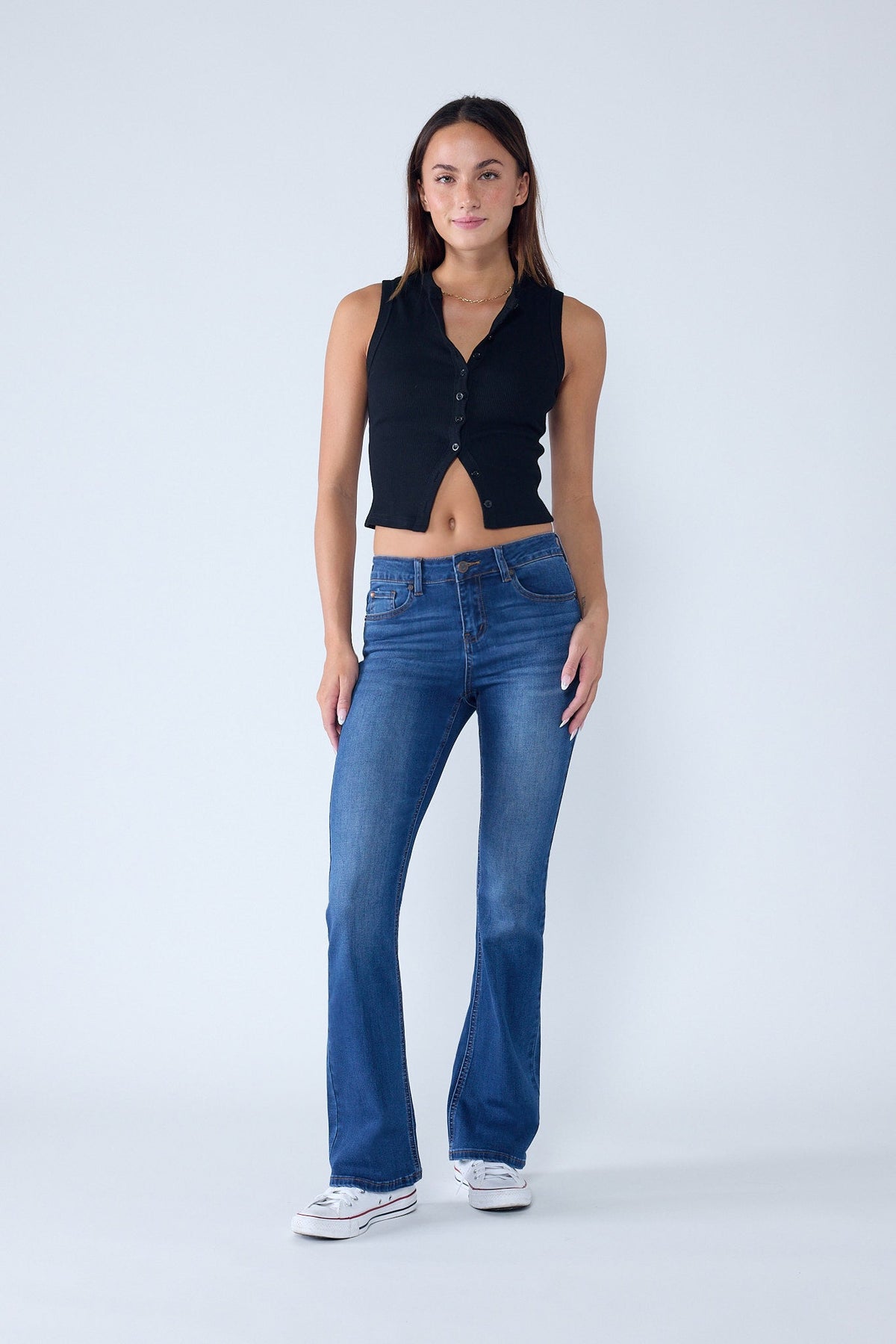 High Rise 5-Pocket Bootcut Jeans