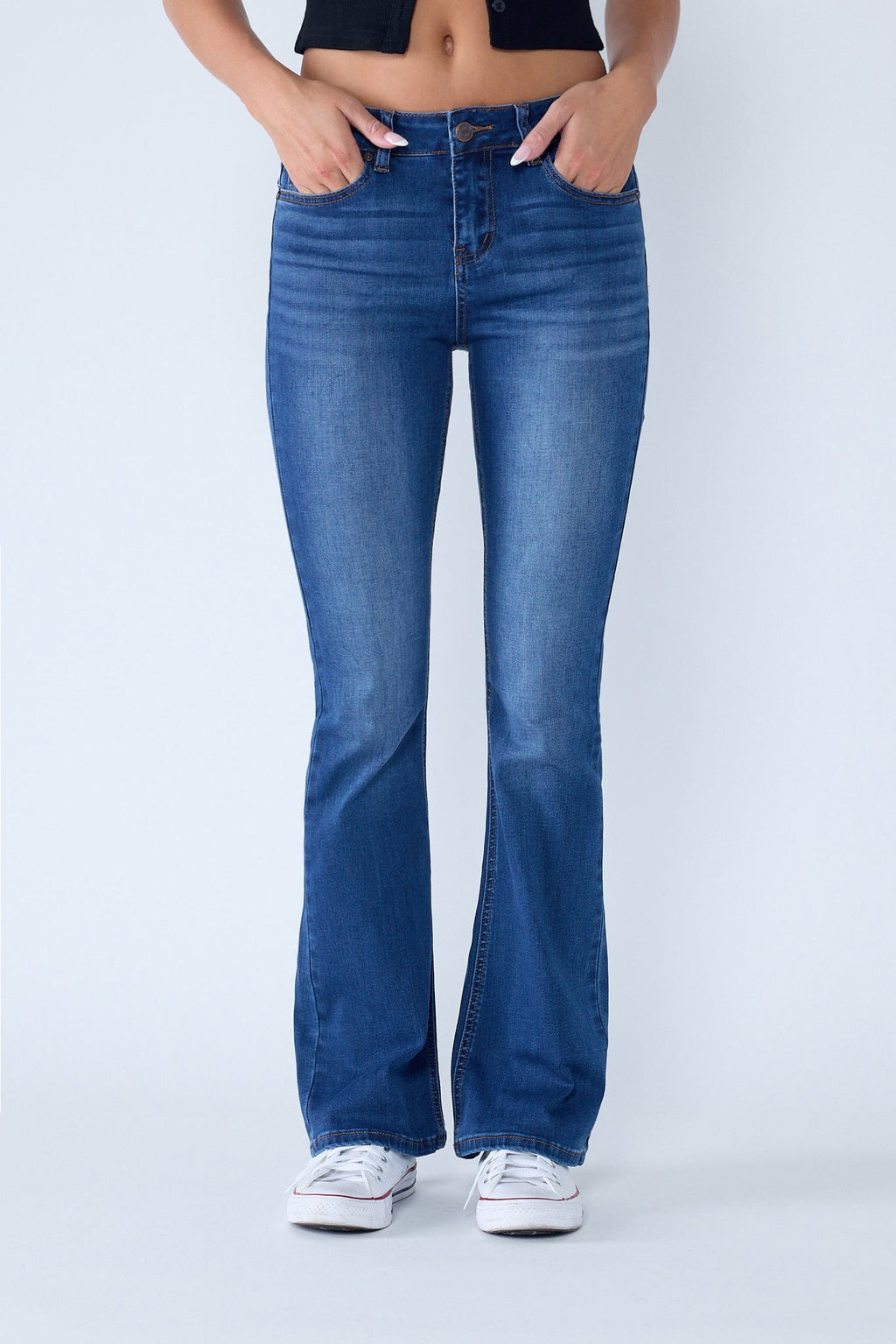 High Rise 5-Pocket Bootcut Jeans
