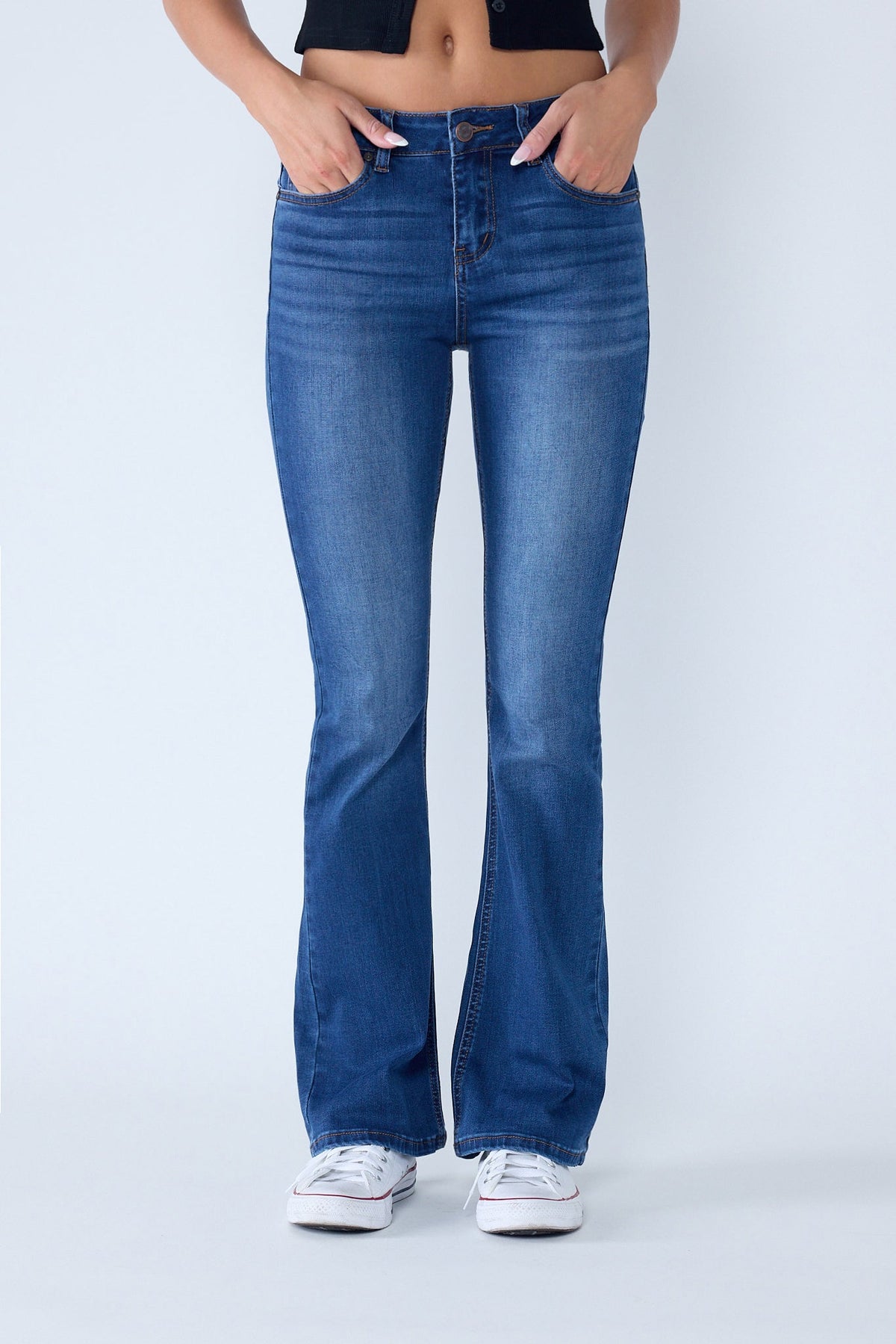 High Rise 5-Pocket Bootcut Jeans