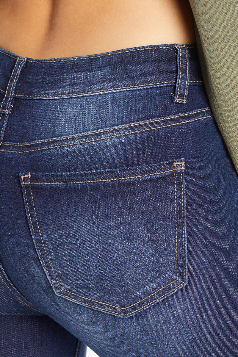 High Rise Destructed Skinny Jeans