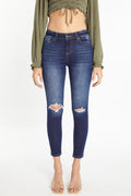 High Rise Destructed Skinny Jeans