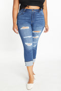 High Rise Wide Cuff Ankle Grazer
