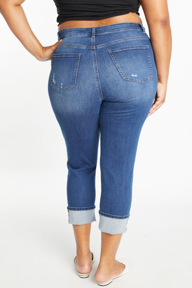 High Rise Wide Cuff Ankle Grazer