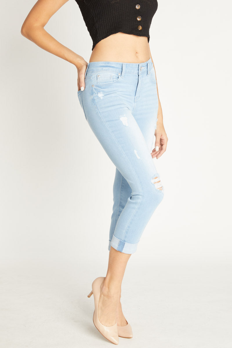 High Rise Cropped Skinny Jeans