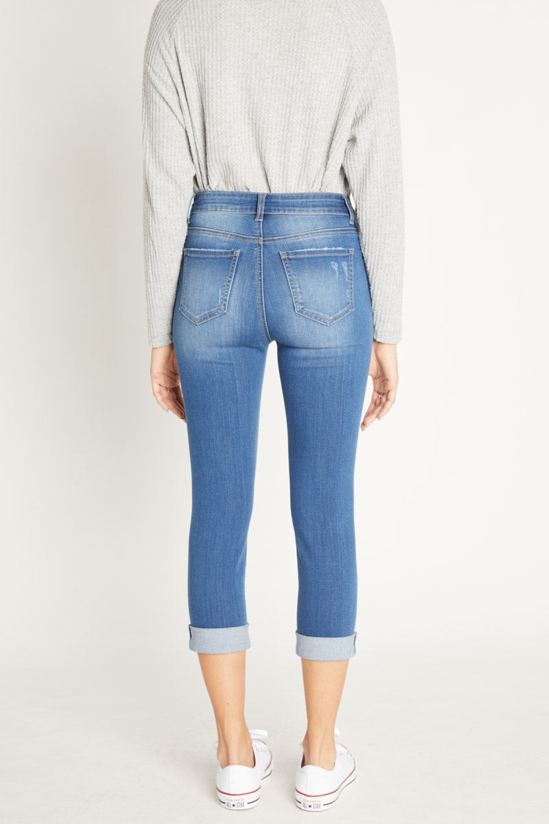 High Rise Cropped Skinny Jeans