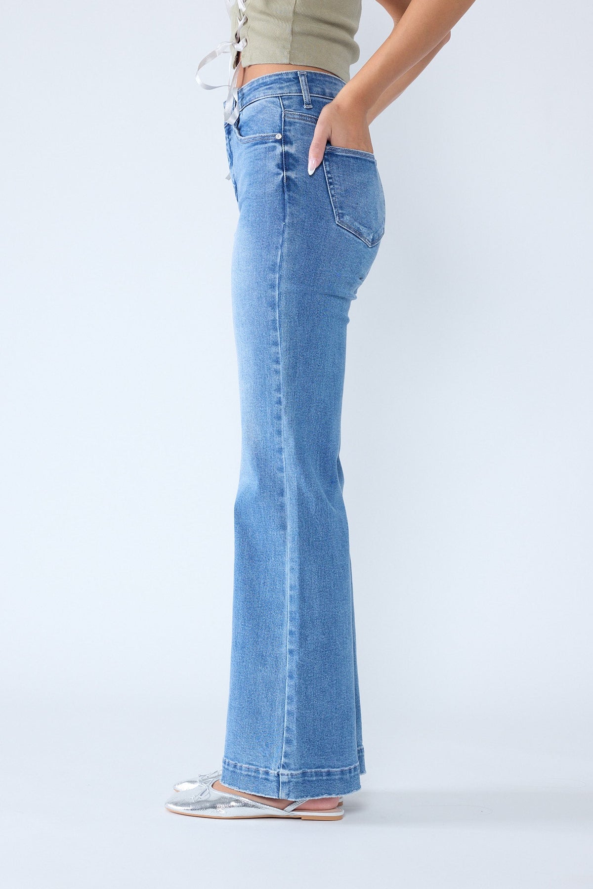 High Rise Wide Leg Jeans