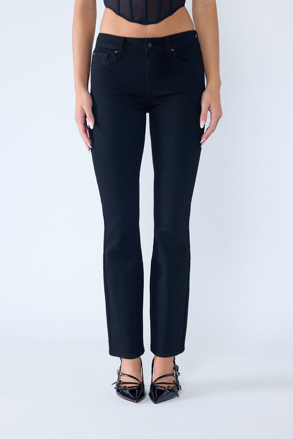 Mid Rise Tacking Detailed Bootcut Jeans
