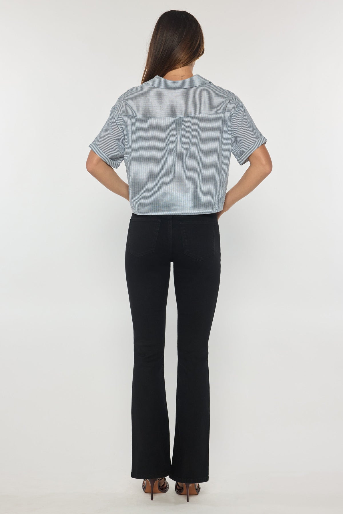 High Rise Classic Bootcut Jeans With Regular Hem