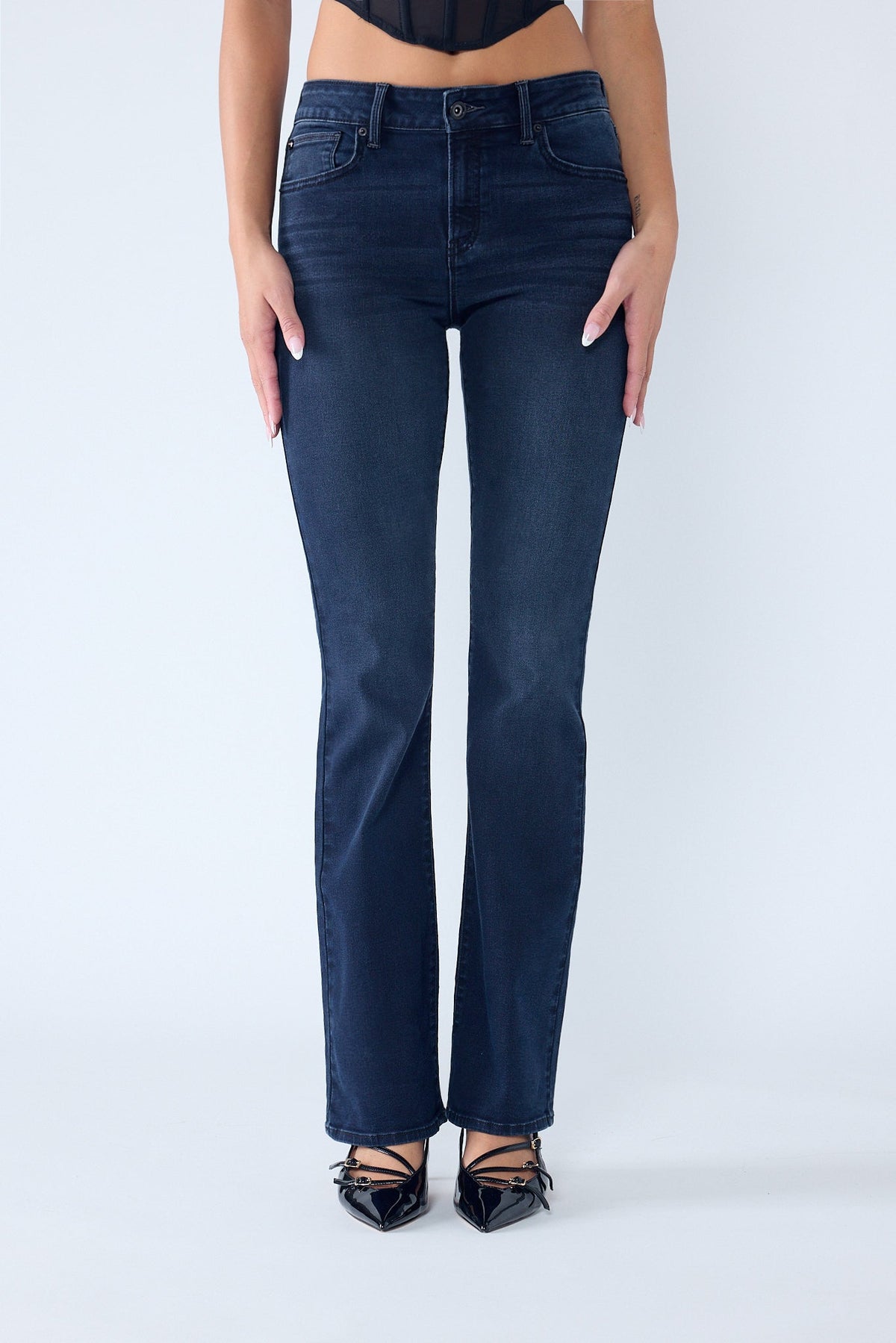 High Rise Bootcut Jeans