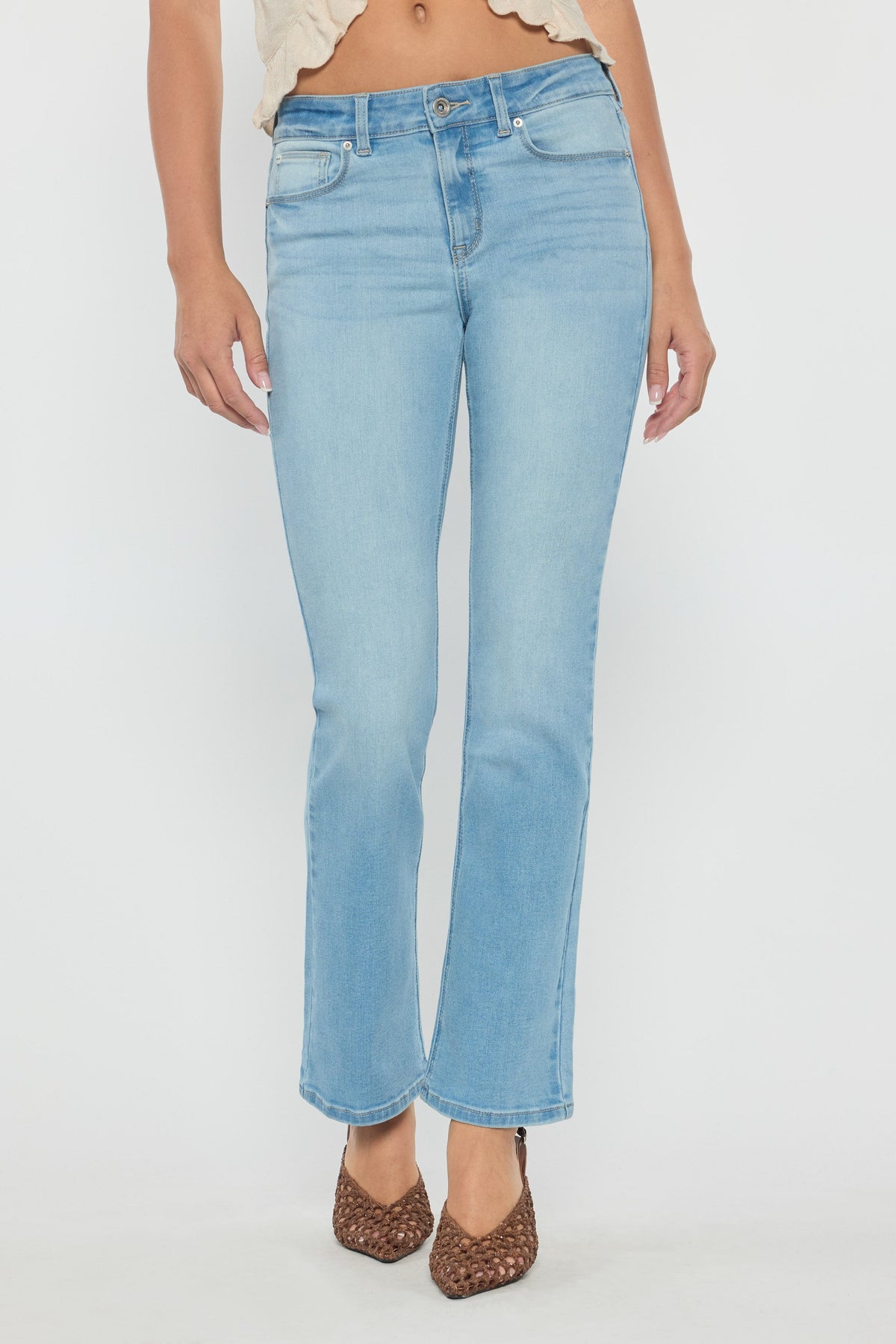 High Rise Slim Bootcut Jeans