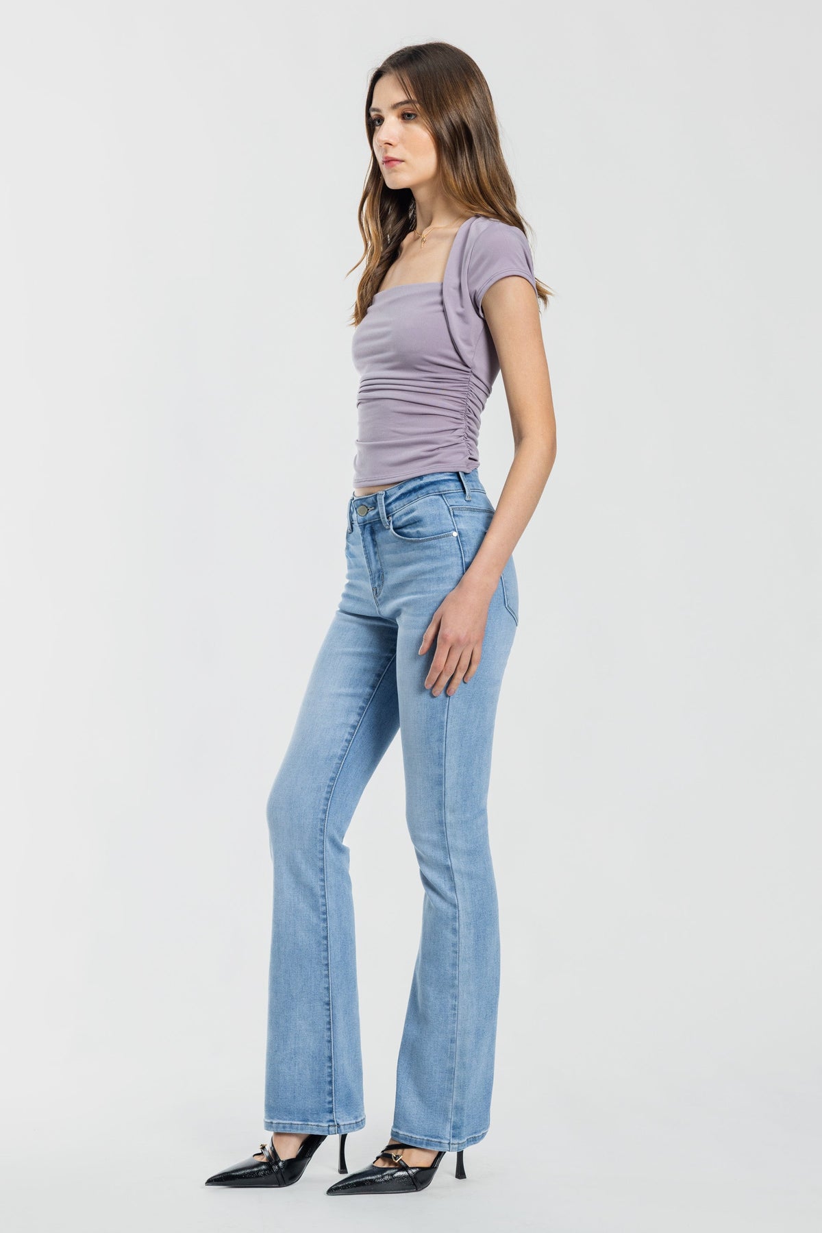 High Rise Bootcut Jeans