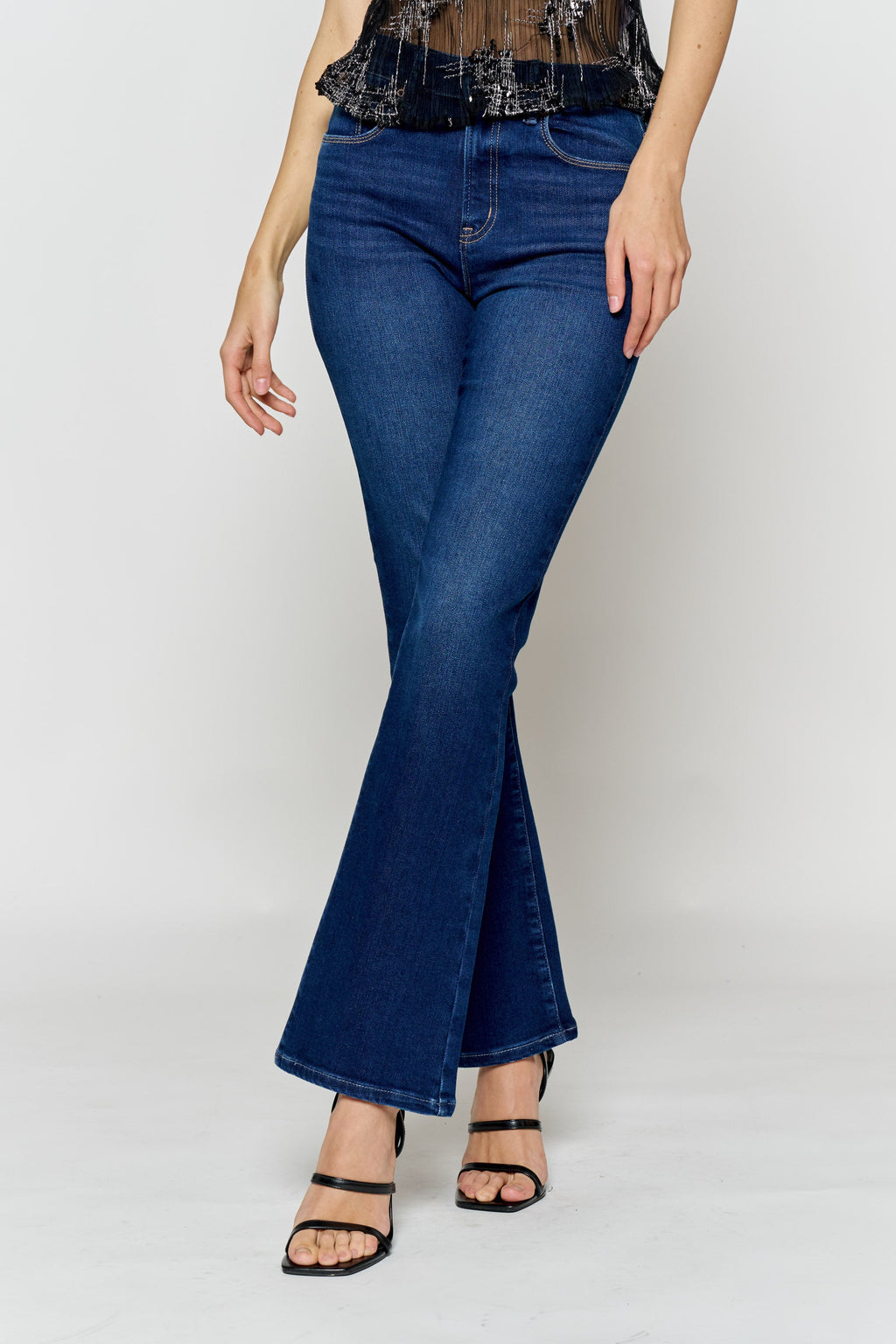 High Rise Slim Bootcut Jeans