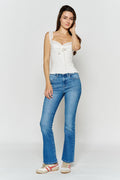 High Rise Slim Bootcut Jeans