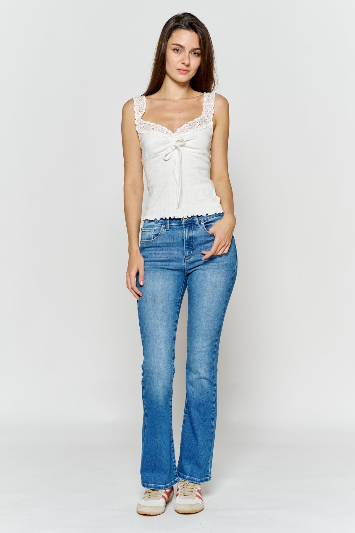 High Rise Slim Bootcut Jeans
