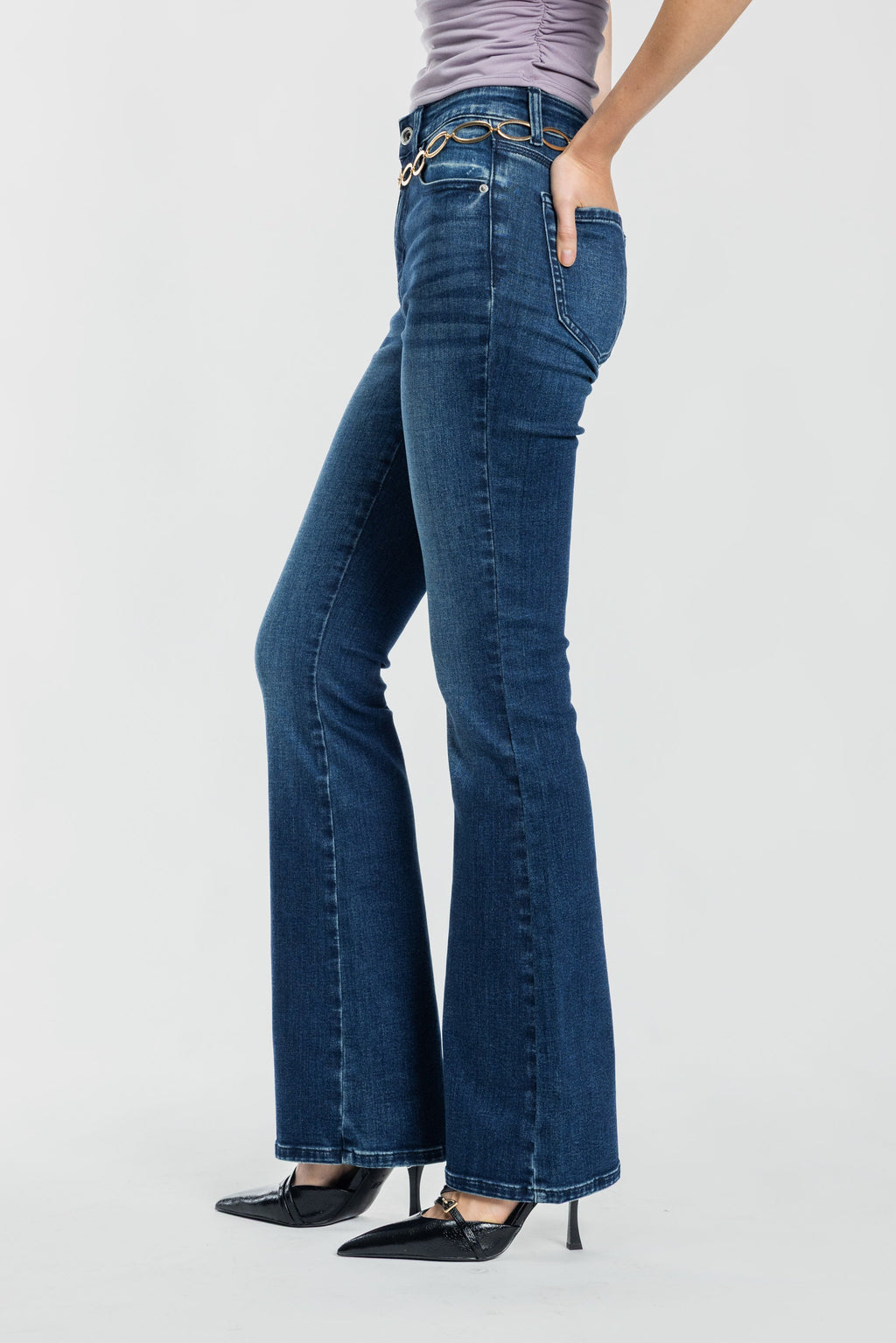 High Rise Bootcut Jeans