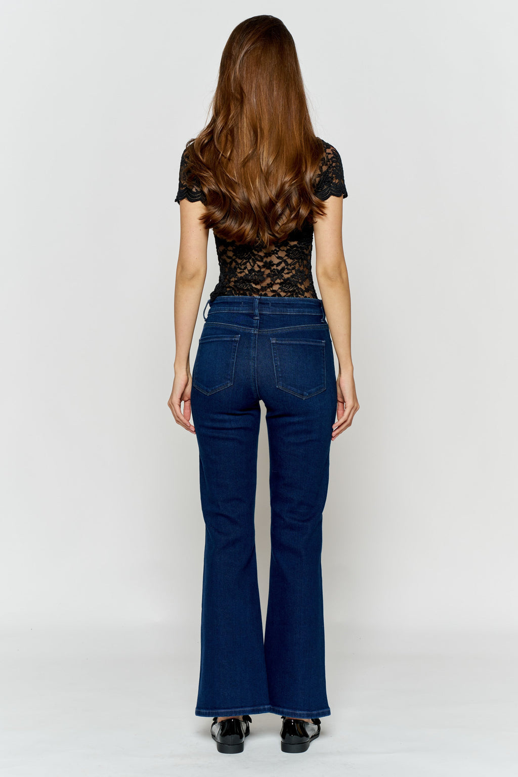 High Rise Ankle Wide Leg Jeans