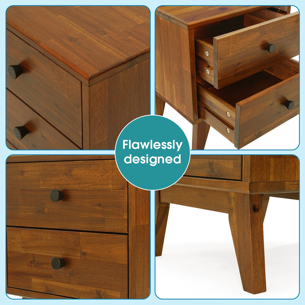 Silvia Solid Wood Nightstand
