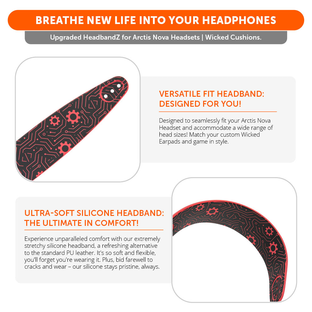 WC Silicone HeadbandZ for Arctis Nova Headsets