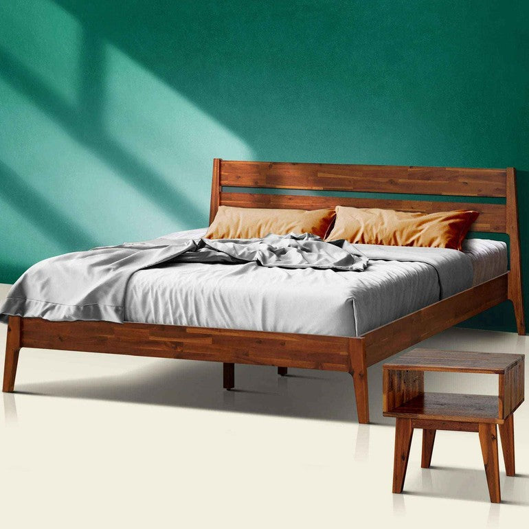 [Buy 1 Get 1] Callisto Solid Wood Bed Frame and Nightstand