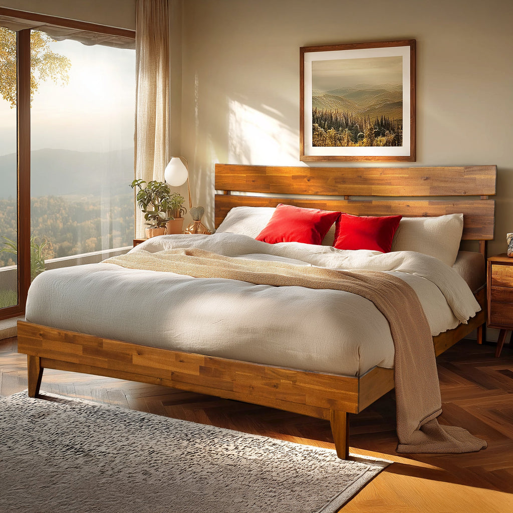 Aurora Solid Wood Bed Frame