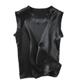 Women's Real Silk Satin Tank Tops Elegant Summer Vests