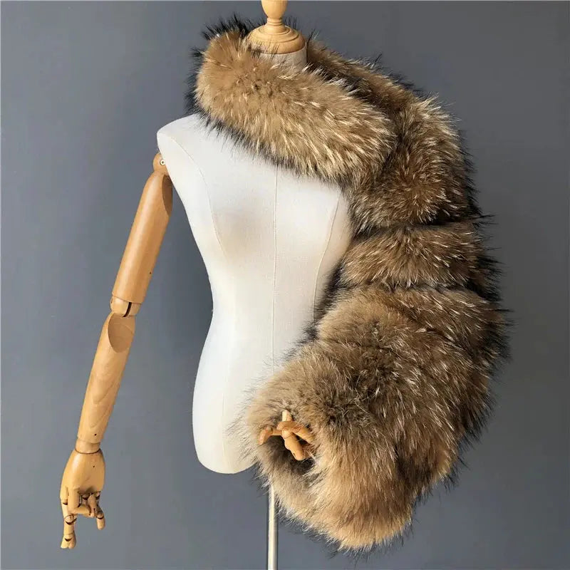 Luxury Fox Real Fur Single Sleeves Ladies Fashion