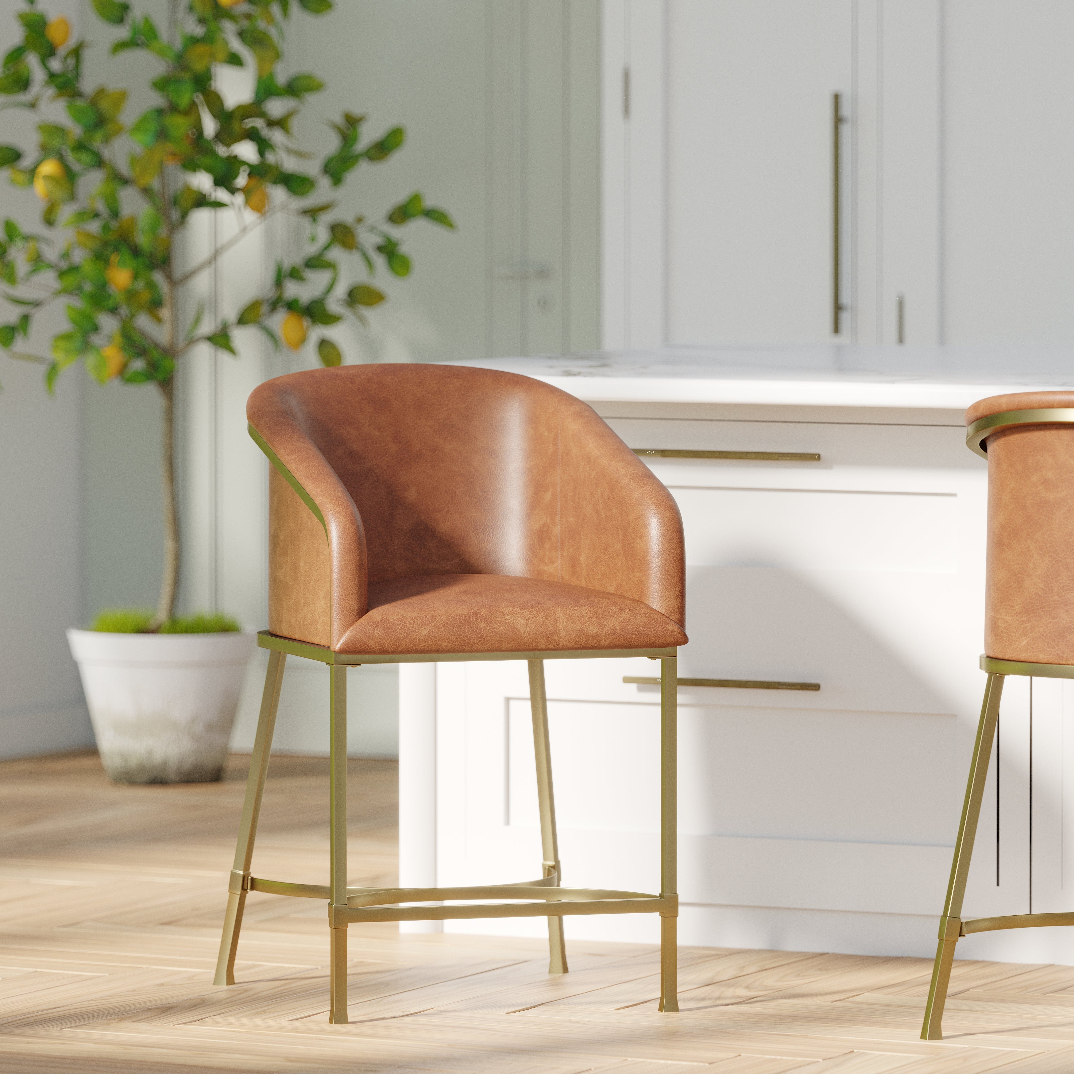 Greensboro Barstool in Brown