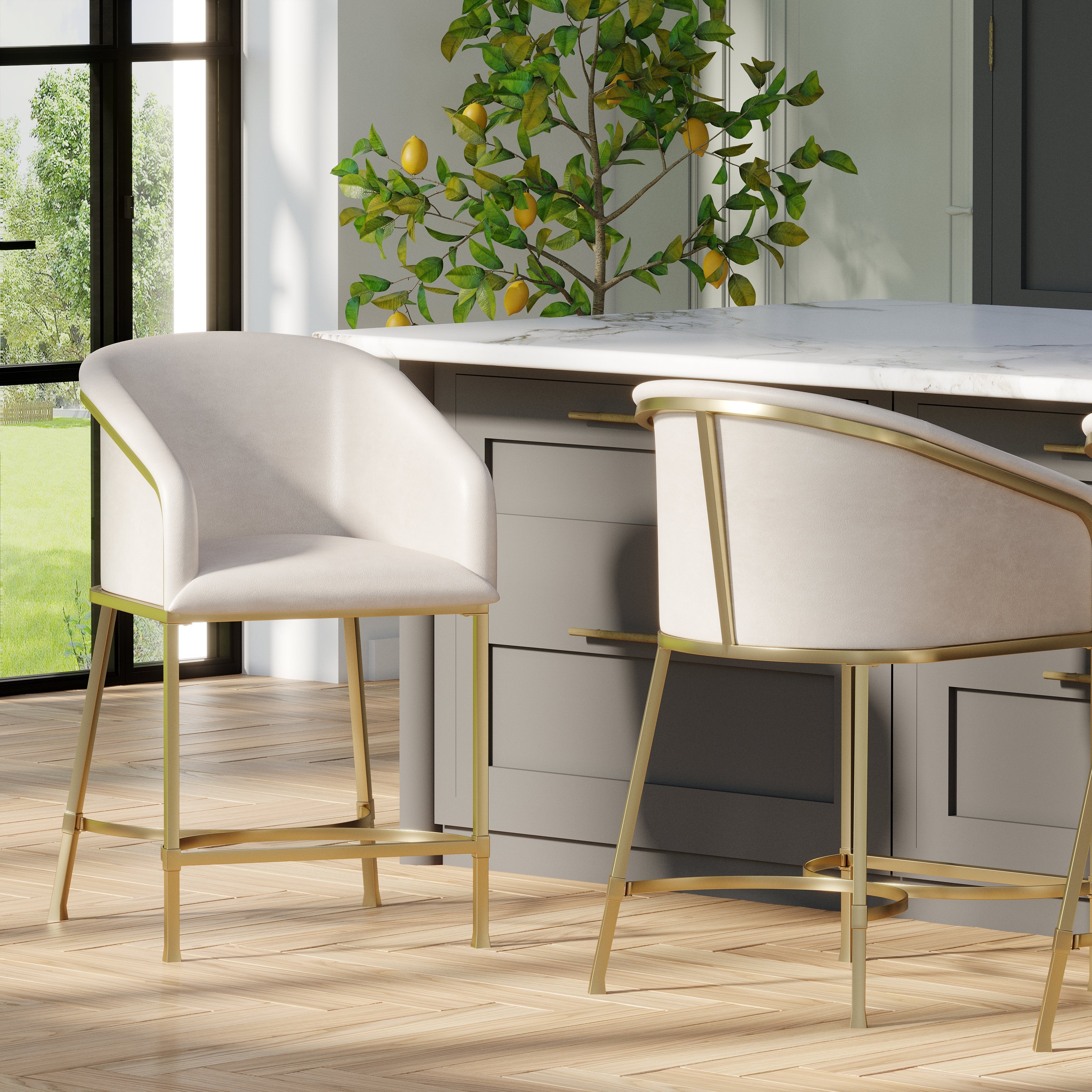 Greensboro Barstool in White