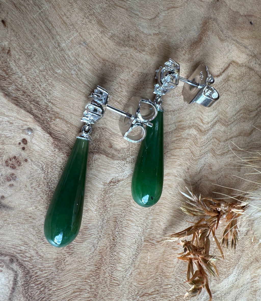 Silver Drop Studs - 32mm