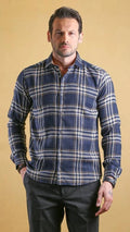 The Woodsman Shirt(Navy Plaid)