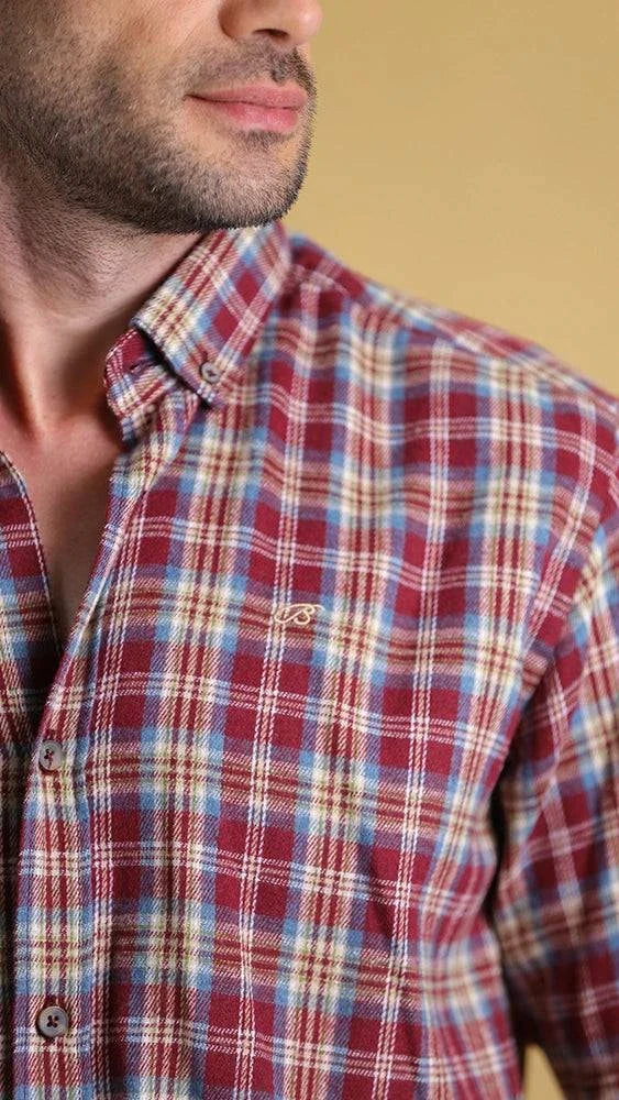 The Woodsman Shirt(Crimson Plaid)