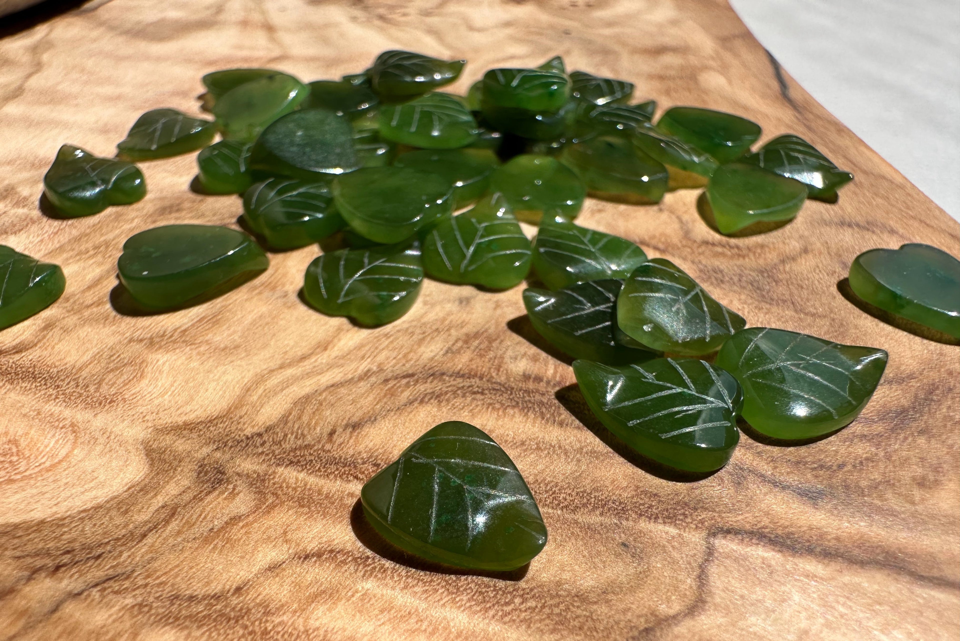 Canadian Jade Leaf 9x8mm