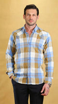 The Woodsman Shirt(Blue&Pea Plaid)