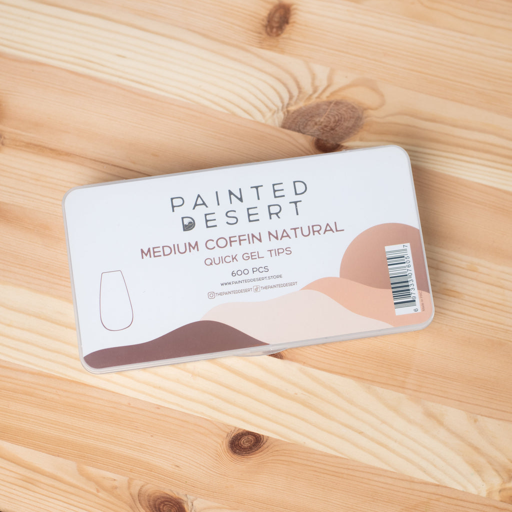 Medium Coffin NATURAL Quick Gel Tips